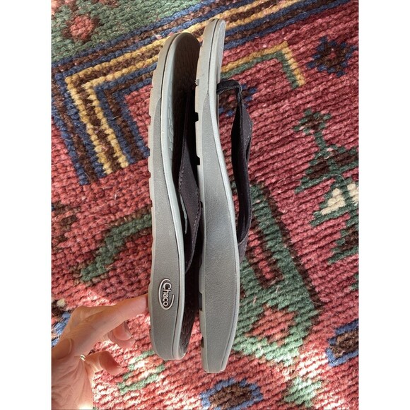 Chaco Black Faux Suede Thong Sandal Flip Flop Size 9 Women’s - Picture 2 of 5